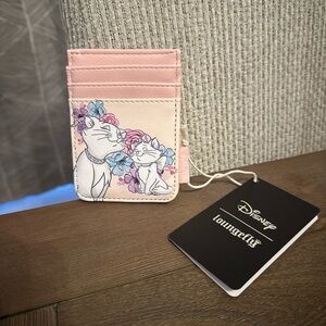 NWT Loungefly Disney Aristocates Duchess & Marie Floral Card Holder